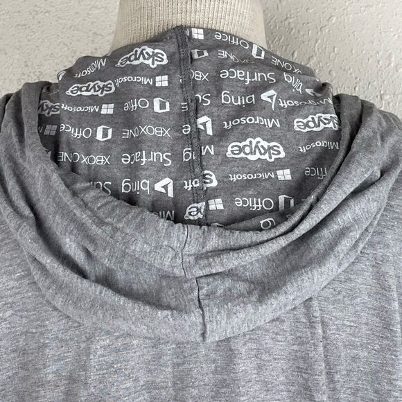 EUC District Womens Gray Microsoft Zip-up Hoodie Size XL - Picture 5 of 7